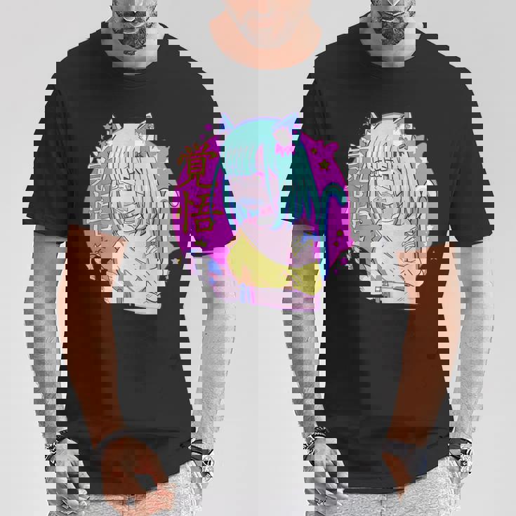 Kawaii Gamer ネコガール メンヘラ 美的パステル ゴス キュート Tシャツ 面白い贈り物