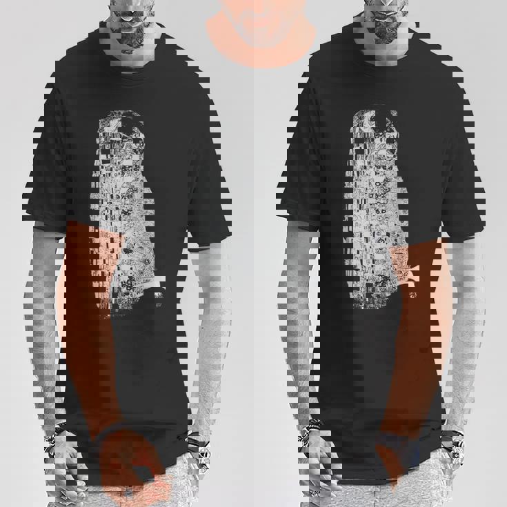 The Kiss グスタフ・クリムト クラシック アールヌーボー グラフィック Freedom Tシャツ 面白い贈り物