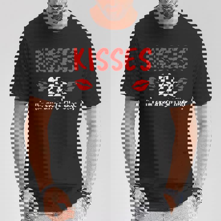 Kisses 25 Imave For College バレンタインデー デザイナー Tシャツ 面白い贈り物
