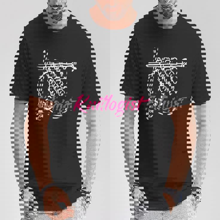 Knitlogist おもしろ編み物 Tシャツ 面白い贈り物