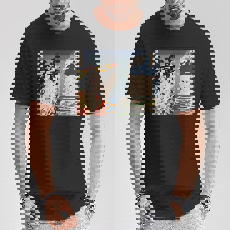 Lady Yelling At Cat Meme Tシャツ 面白い贈り物