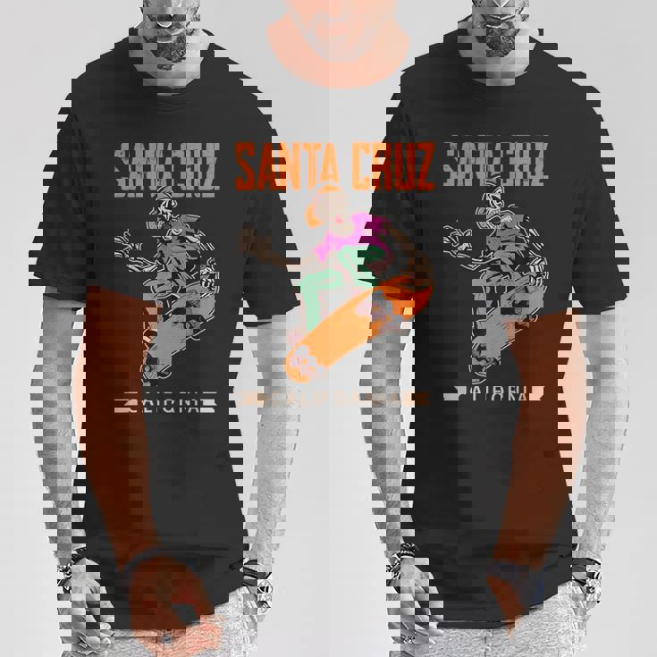 Laid Back スケルトン スケートボーダー サンタクルーズ Tシャツ 面白い贈り物