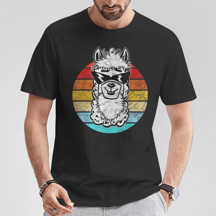 Lama Alpaca Gafas Deol Con Diseño De Alpaca Camiseta unisex Regalos divertidos