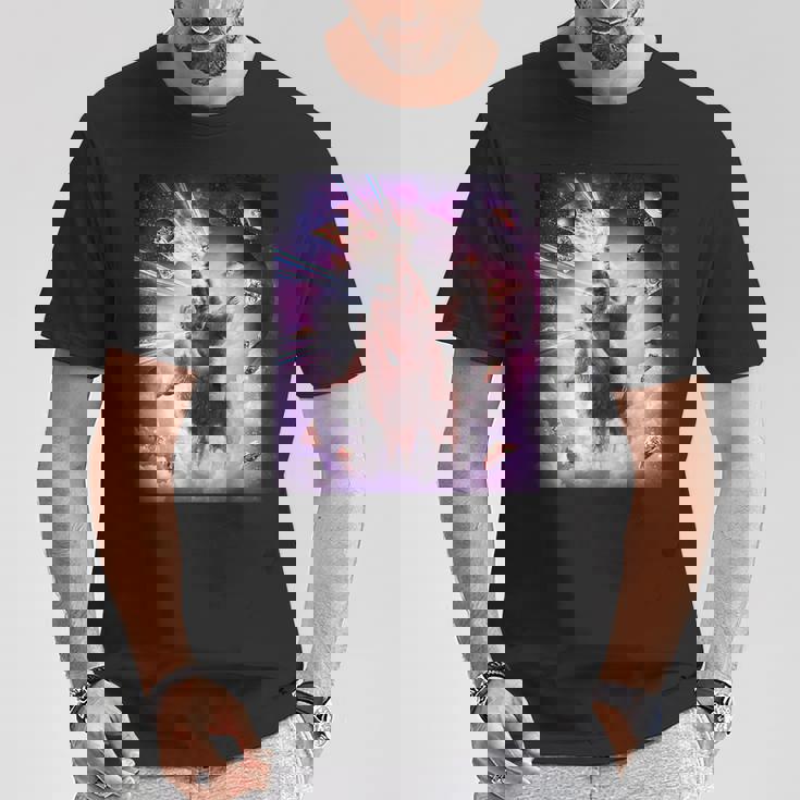 Laser Eyespace Cat ナマケモノ ラマ レインボー Tシャツ 面白い贈り物