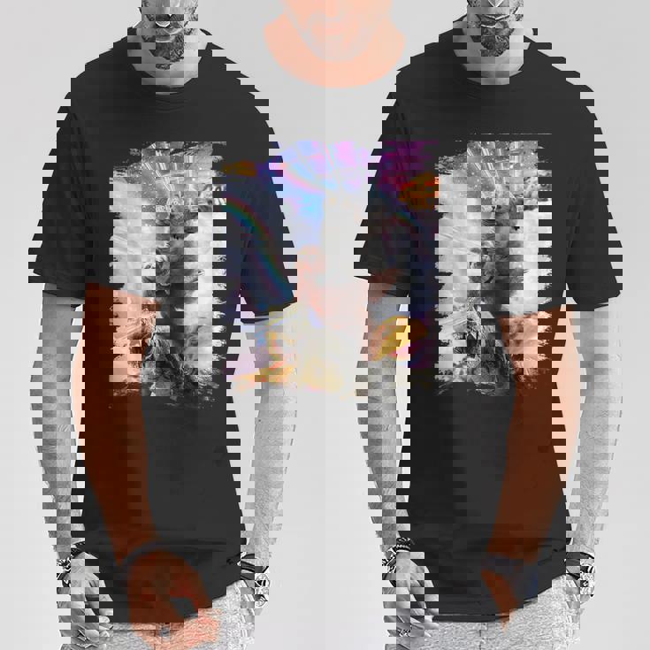 Laser Eyespace モルモット 猫 ナマケモノ 恐竜 Tシャツ 面白い贈り物