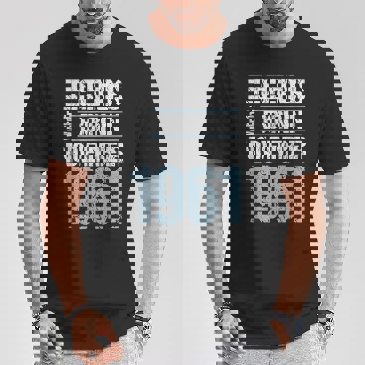 Legends Were Born In November 1961 誕生日 Tシャツ 面白い贈り物