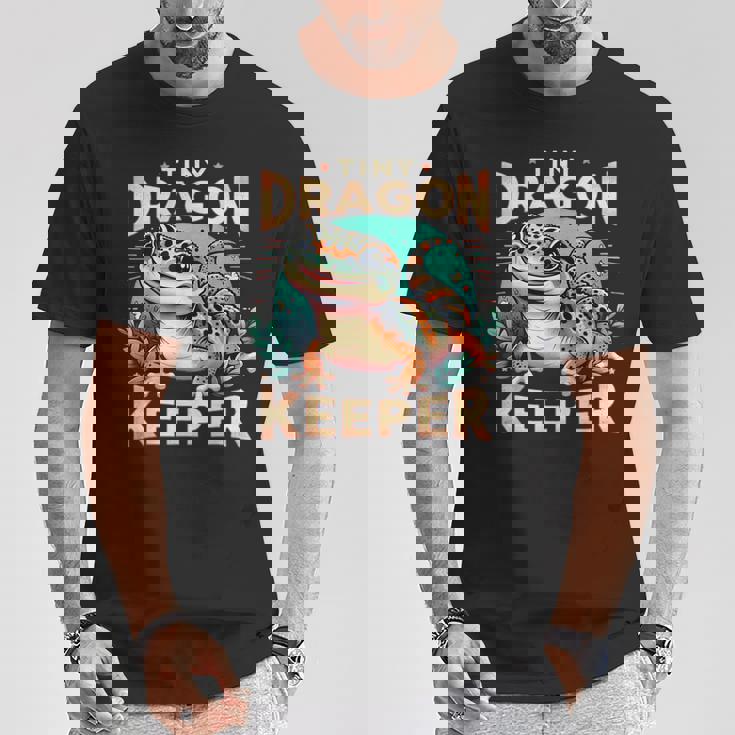 Leopard Gecko Crested Lizard Reptiles Lovers Tシャツ 面白い贈り物