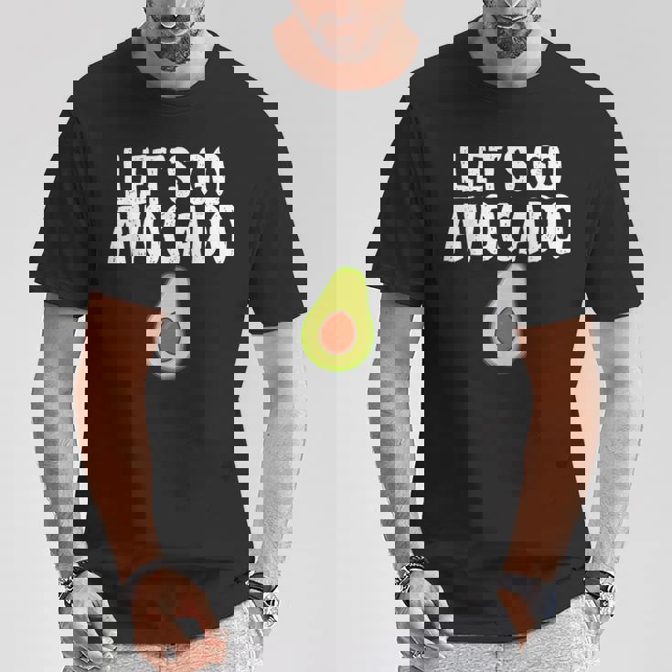 Let's Go アボカドユーモアジョーク ユニセックス アボカド中毒者 Tシャツ 面白い贈り物