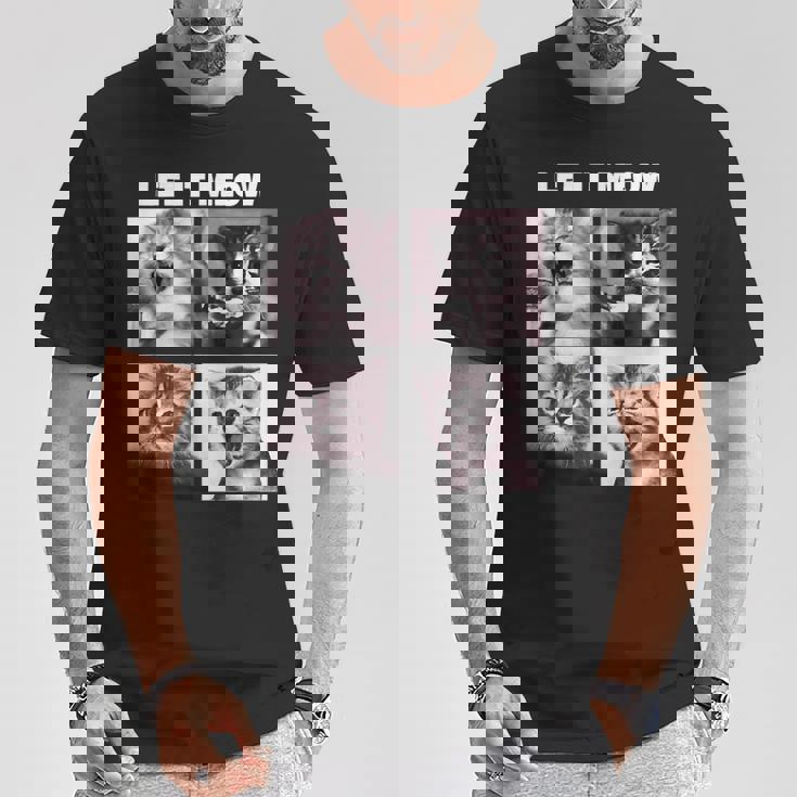 Let It Meow 面白い猫子猫の歌うギフト Tシャツ 面白い贈り物