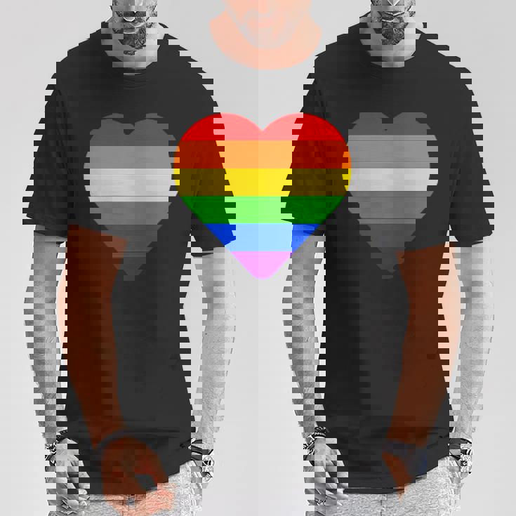 Lgbt レインボー・ハート・フラッグ ゲイ・バイ・ラブ・プライド月間 Lgbtq Tシャツ 面白い贈り物