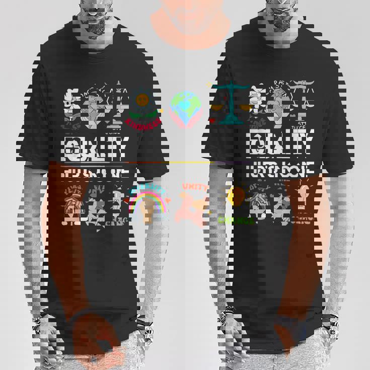 Lgbt 平等は誰もプライドを痛めない 人権 男性 女性 キッズ Tシャツ 面白い贈り物