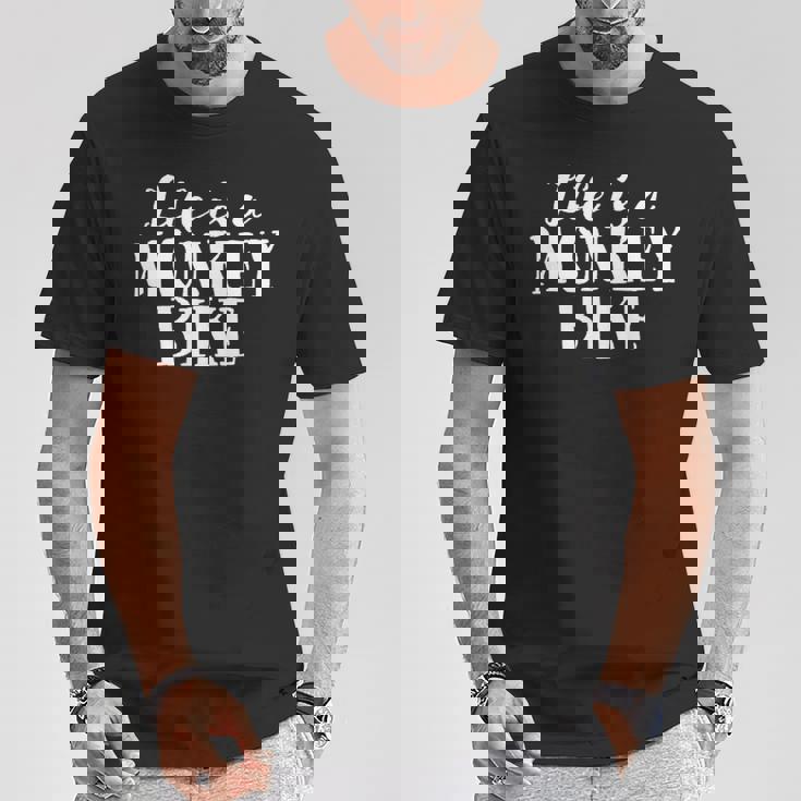 Life Is A Monkey Bike ゴリラバイク 漫画デザイン Tシャツ 面白い贈り物