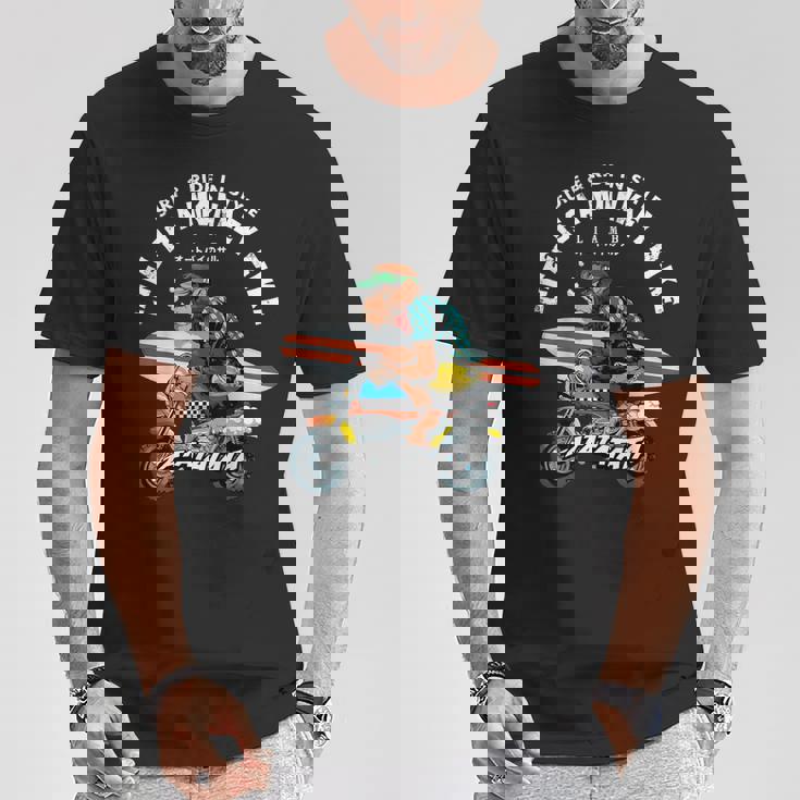 Life Is A Monkey バイク サーフィン 猿版 Tシャツ 面白い贈り物