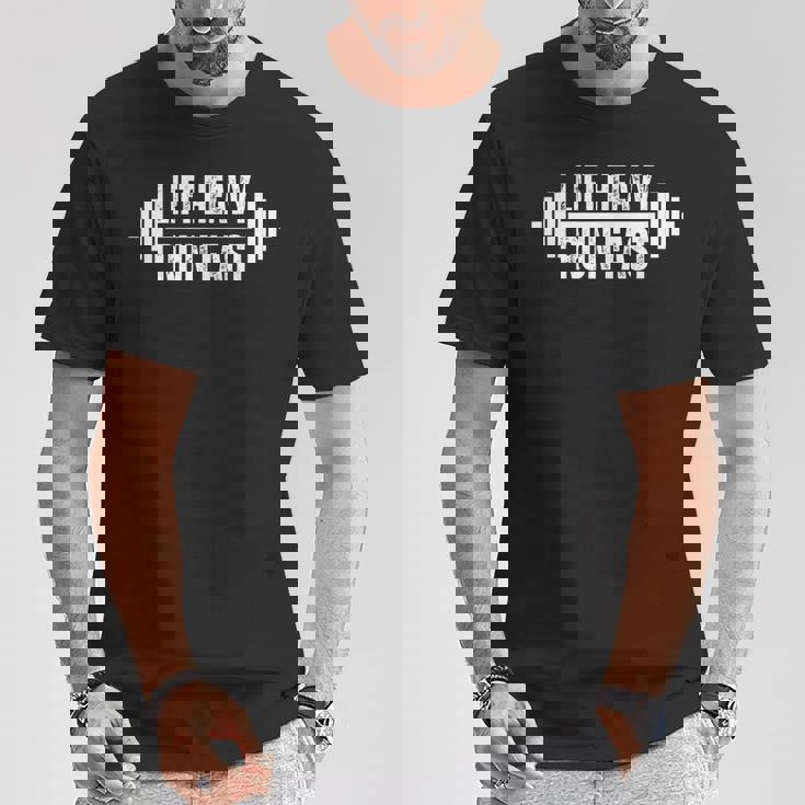 Lift Heavy Run Fast ウェイトリフターランナー ヴィンテージジムワークアウト Tシャツ 面白い贈り物