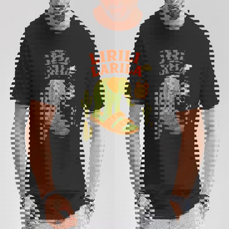 Lirili Larila イタリアのブレインロットミーム Tシャツ 面白い贈り物