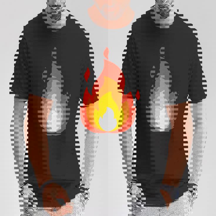 Lit Fire Flame ホットバーニングビーチパーティー Tシャツ 面白い贈り物