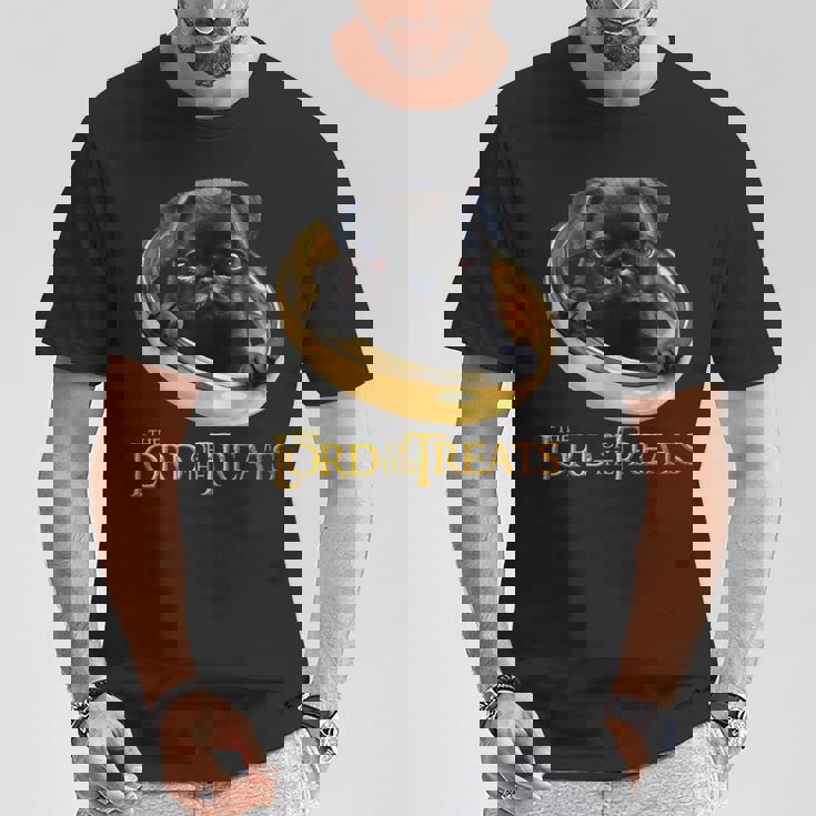 Lord Of The Treats 御馳走の主-クリスマスのための面白い黒いパグ犬 Tシャツ 面白い贈り物