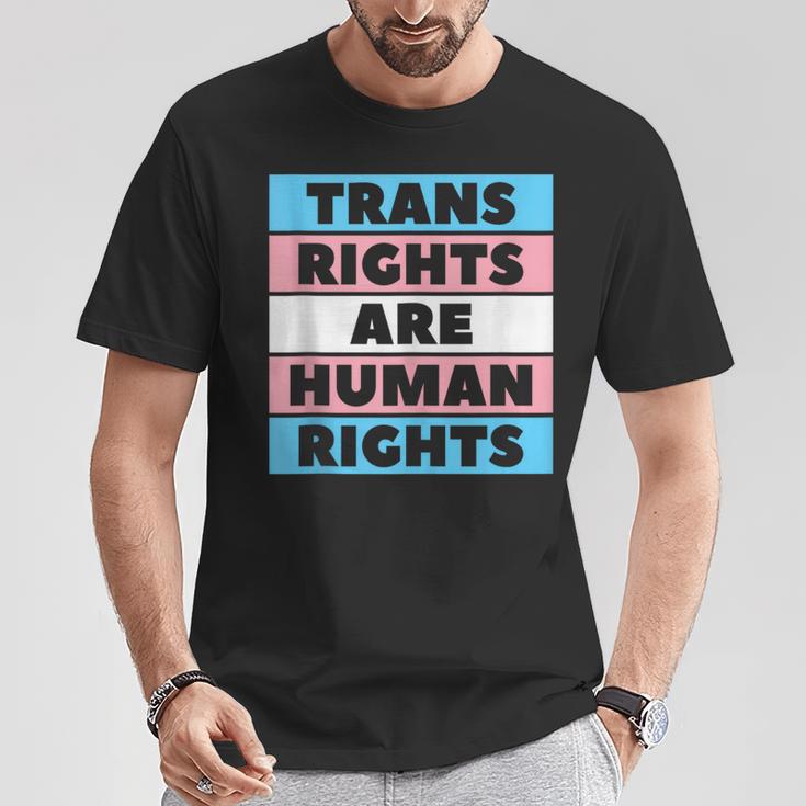 Los Derechos Transon Derechos Humanos Protegen El Orgullo De La Bandera Trans In Mangas Camiseta unisex Regalos divertidos