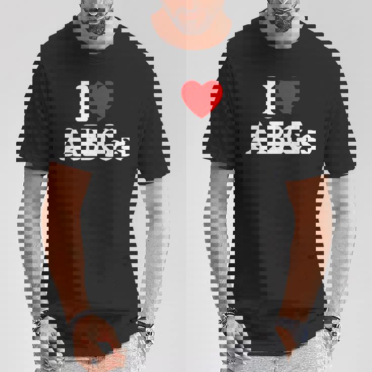 I Love Abgs I Heart Abg おもしろい アジアの赤ちゃん 女の子 恋人 Tシャツ 面白い贈り物