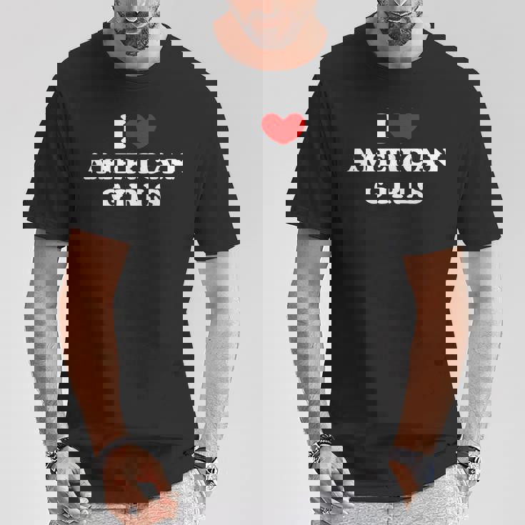 I Love American Girls I Heart American Girls Tシャツ 面白い贈り物