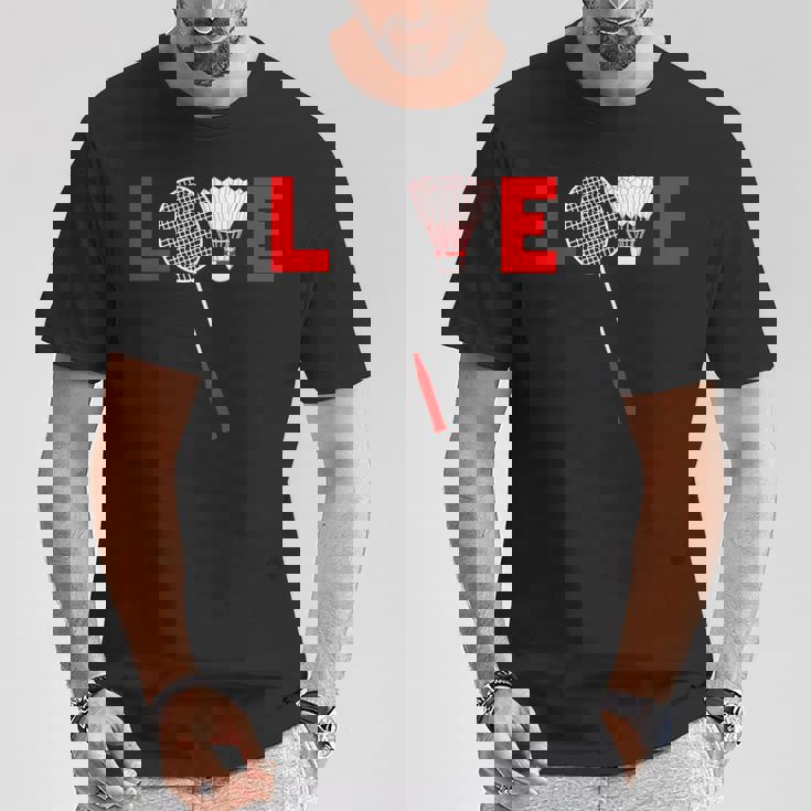 Love Badminton レトロバドミントンラバー Tシャツ 面白い贈り物