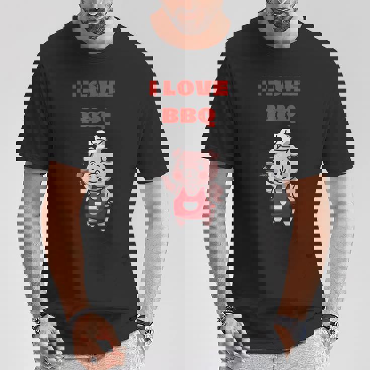I Love Bbq グリル & スモーカー Tシャツ 面白い贈り物