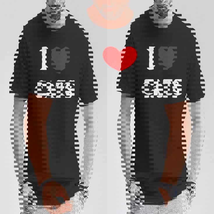 I Love Cats I Heart Cats Tシャツ 面白い贈り物