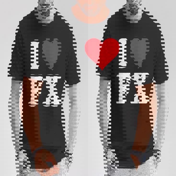 I Love Fx イニシャル I Heart FX 名前 F X Tシャツ 面白い贈り物