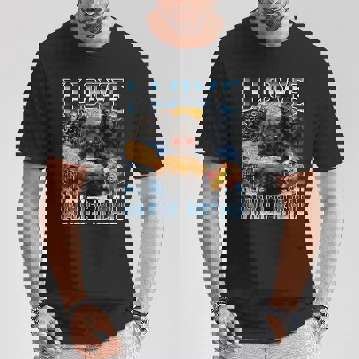 I Love Garlic Bread Tシャツ 面白い贈り物