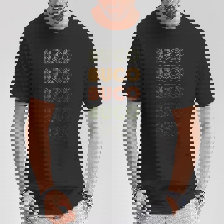 Love Heart Buco グランジ ビンテージスタイル ブラック Buco Tシャツ 面白い贈り物