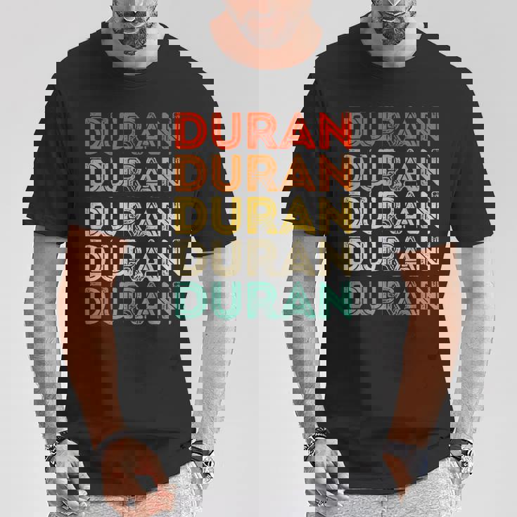 Love Heart Duran ヴィンテージスタイル ブラック デュラン Tシャツ 面白い贈り物
