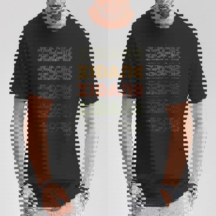 Love Heart Zidane グランジ ビンテージスタイル ブラック ジダン Tシャツ 面白い贈り物