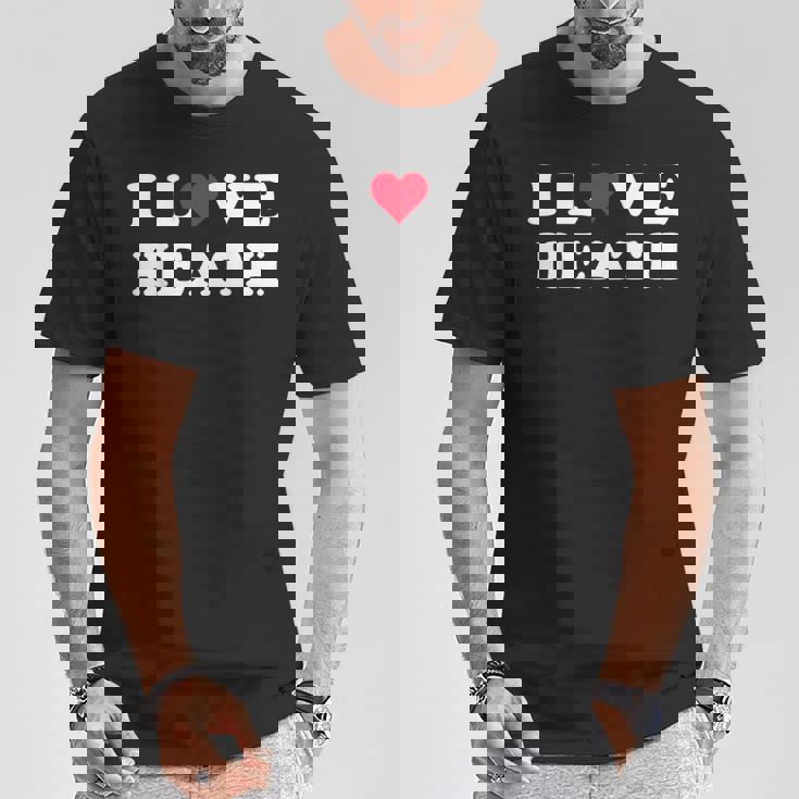 I Love Heath マッチング ガールフレンド&ボーイフレンド ヒースネーム Tシャツ 面白い贈り物