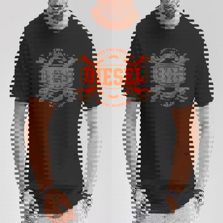 I Love Themell Of Diesel 車 メカニックオートサービスマン Tシャツ 面白い贈り物