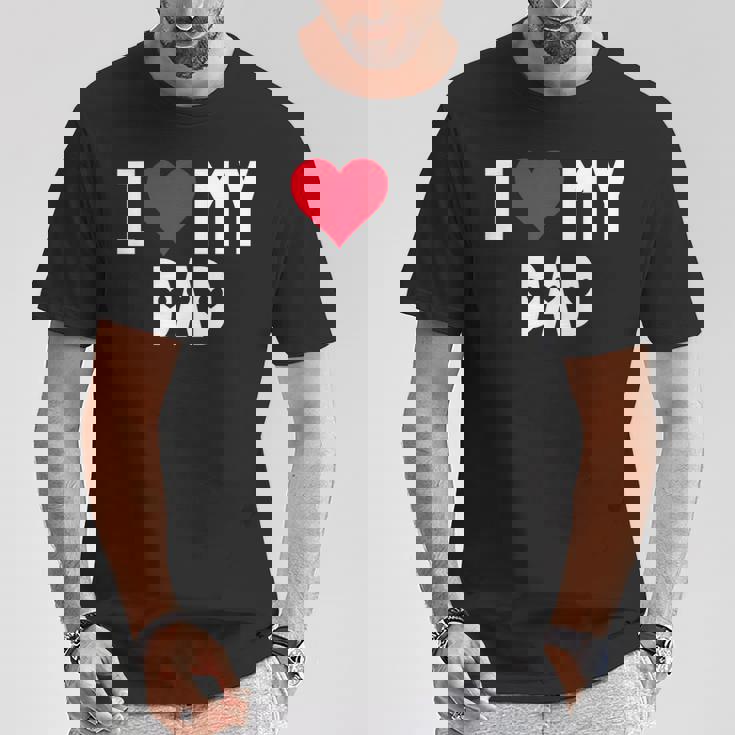 I Love My Dad シャツ I Heart Dad Love Dad Tシャツ 面白い贈り物