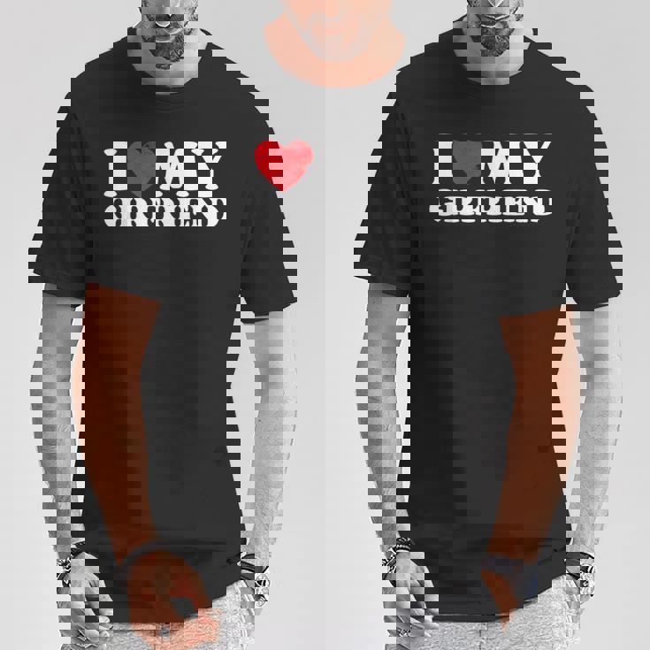 I Love My Girlfriend I Heart My Gf バレンタインデー Tシャツ 面白い贈り物