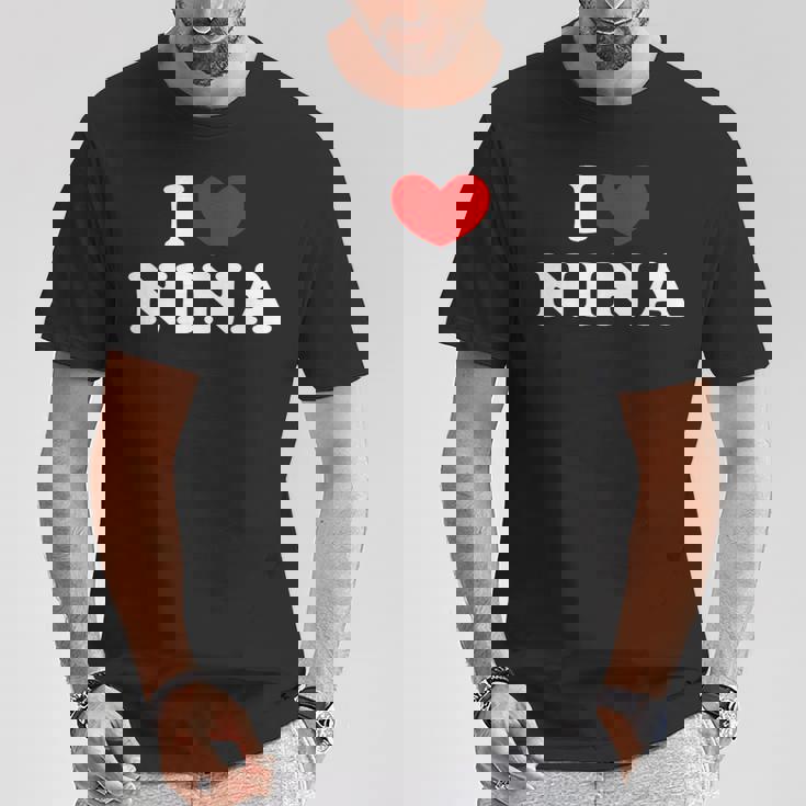 I Love Nina 私は愛する Nina Tシャツ 面白い贈り物