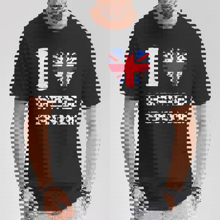 I Love United Kingdom ハートフラッグ イギリス Uk グレートブリテン Tシャツ 面白い贈り物