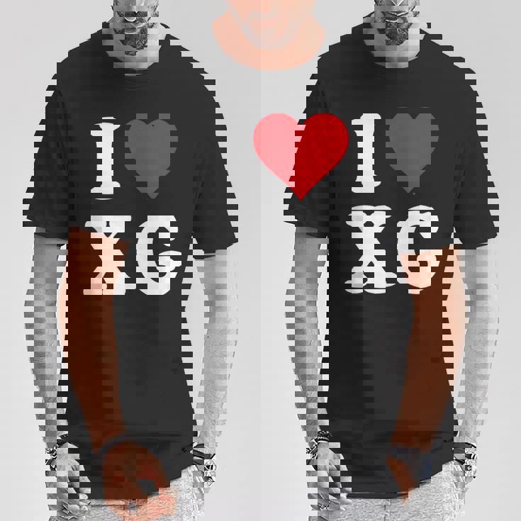 I Love Xg Initials I Heart XG First Last Name X G Tシャツ 面白い贈り物