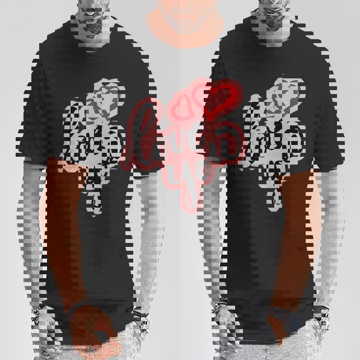 Love You Heart バレンタインデー 好きな人 パートナー 愛 Tシャツ 面白い贈り物