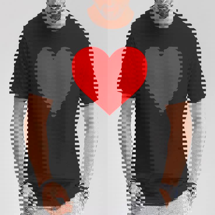 I Love You レッドハート バレンタインデー 絵文字 Tシャツ 面白い贈り物