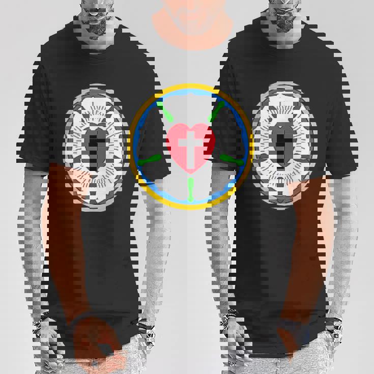 Lutheran Church Luther Roseeal ロゴ エンブレム Tシャツ 面白い贈り物