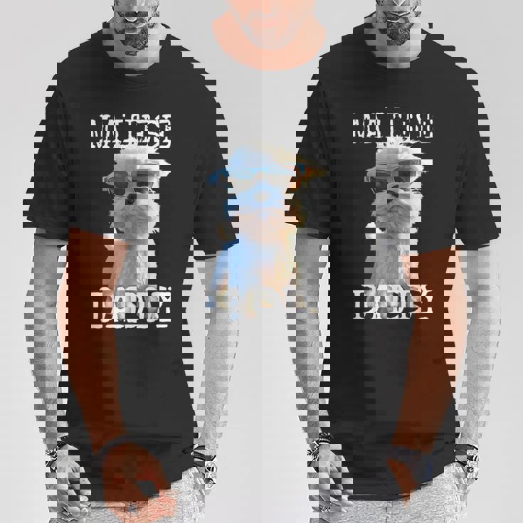 Maltese Daddyマルチーズ お父さん 犬 お父さん 父の日 お父さん スウィート・マルチーズ Tシャツ 面白い贈り物