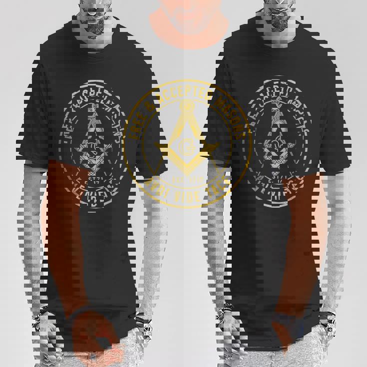 Mason Freemason フリーメイソン シンボル スクエア&コンパス シュライナー Tシャツ 面白い贈り物