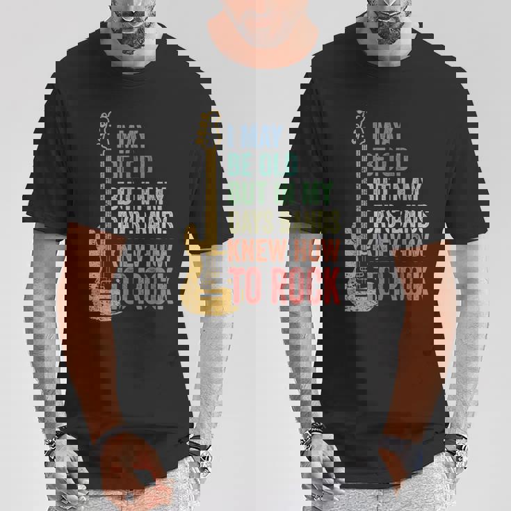 I May Be Old クールバンド レトロギター フェンダー ロックンロール Tシャツ 面白い贈り物