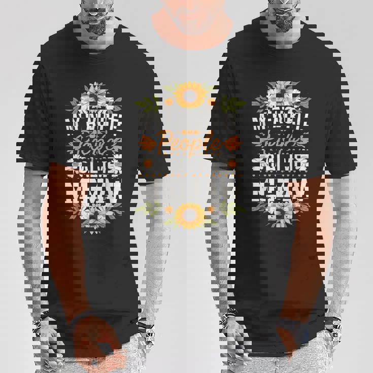 Meemaw ひまわり 好きな人 Call Me Meemaw Tシャツ 面白い贈り物