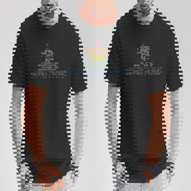 I Meet Or Exceed Expectations レトロ 70年代 ヴィンテージ Tシャツ 面白い贈り物