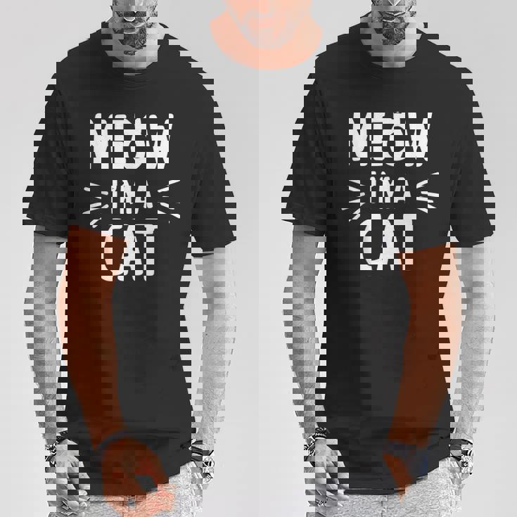 Meow I'm Cat おもしろい子猫好きデザイン Tシャツ 面白い贈り物