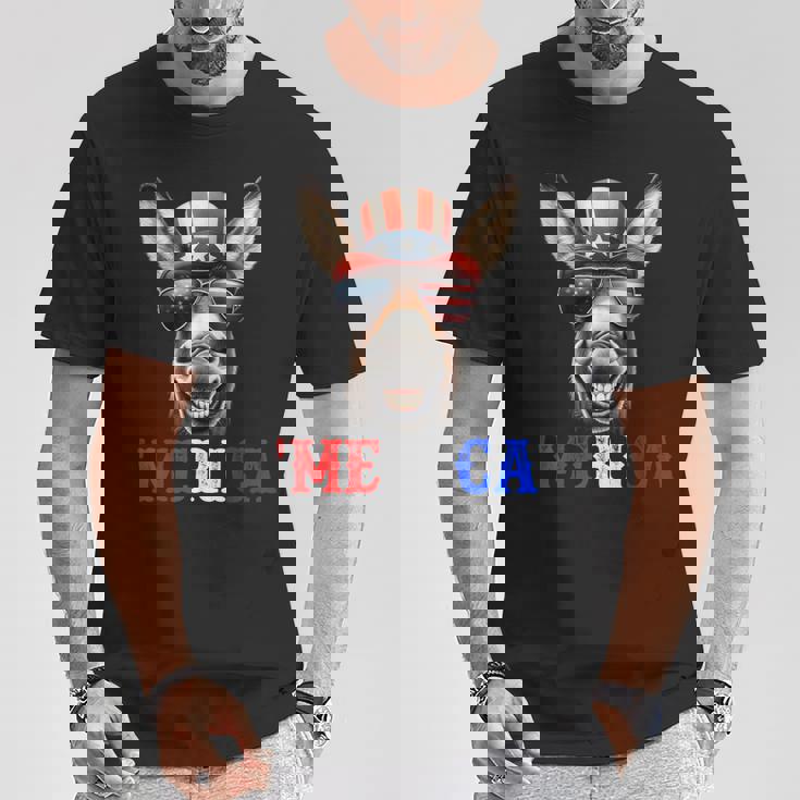 Merica Mule Donkey Patriotic 4Th Of July 面白い キッズ メンズ レディース Tシャツ 面白い贈り物