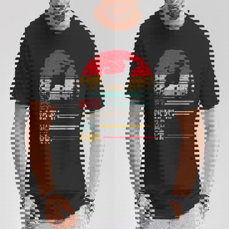 Miniature Pinscher Best Dad Ever Dogintage Retro Men Maglietta Regalos divertidos